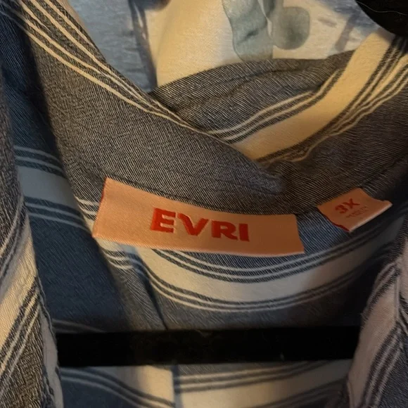 Women’s Striped Gray Shirt - Picture 2 of 2